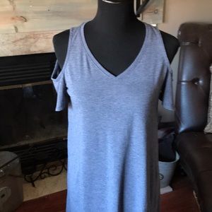 Cold shoulder t-shirt dress